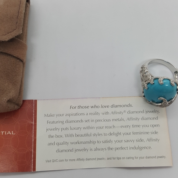 Affinity Diamond- Kingsman Turquoise Woman Ring St - Picture 4 of 6